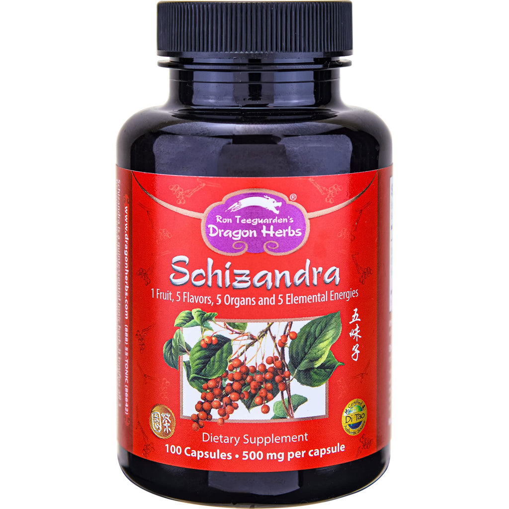Dragon Herbs Schizandra Capsules - 100 Capsules