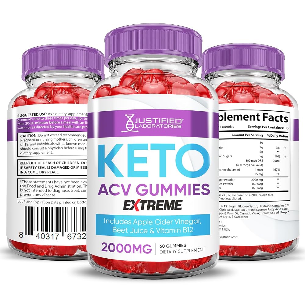 Justified Laboratories Keto ACV Gummies Advanced Support 2000MG - 120 Gummies - image 6