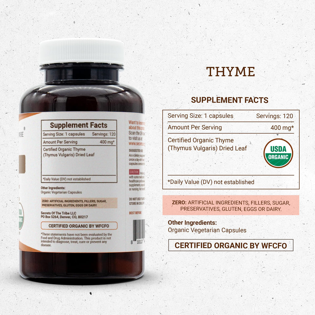 Secrets of the Tribe Thyme 60/120 Capsules