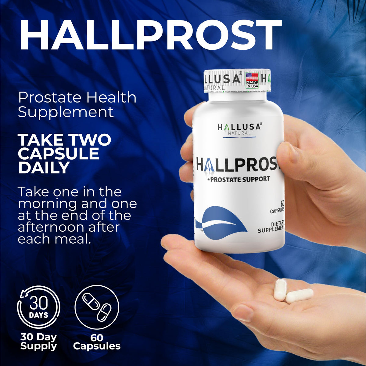 Hallusa Natural Prostate Support - 60 Capsules - image 5
