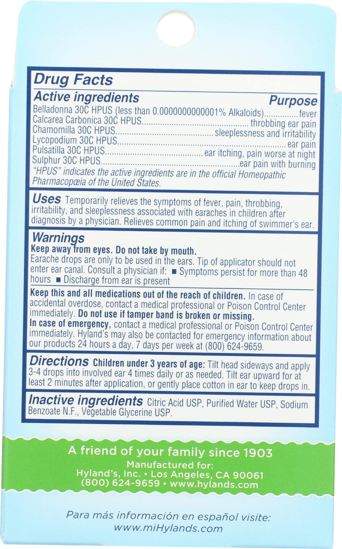 Hyland's Baby Infant Earache Drops Natural Homeopathic Relief - 0.33 Fl Oz - image 2