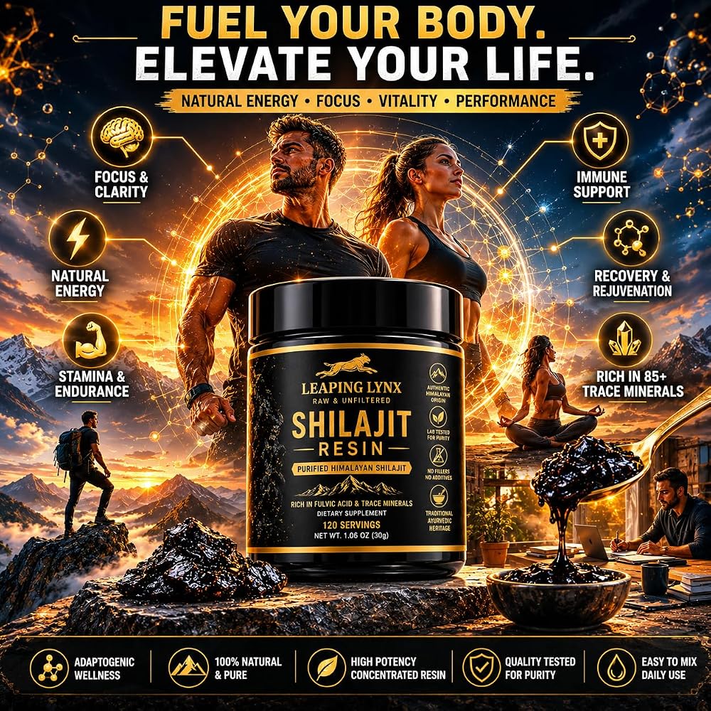 Leaping Lynx Shilajit Resin with Fulvic Acid - 1.06 oz - image 5