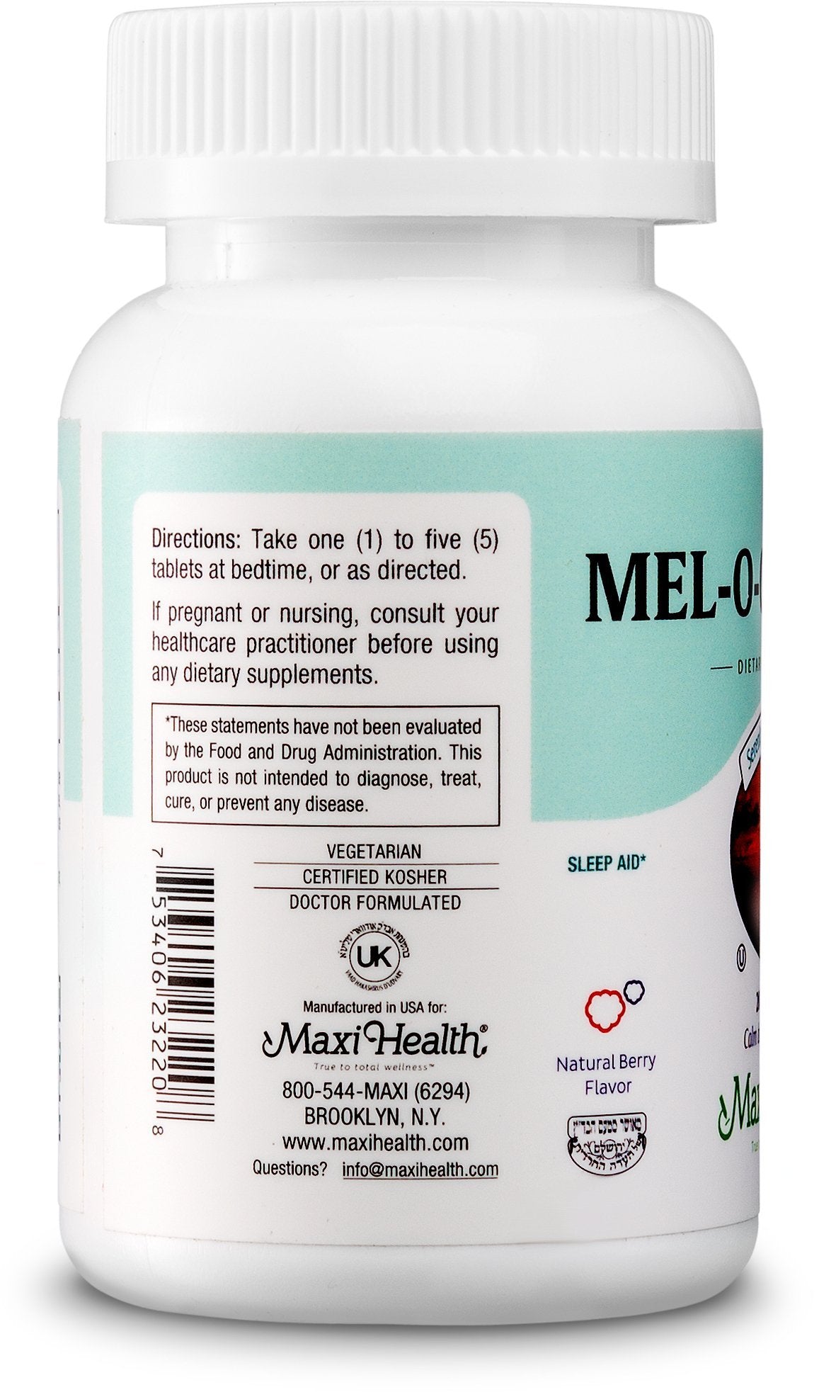 Maxi Health Melatonin 1mg Chewable Tablets - 200 Count - image 2