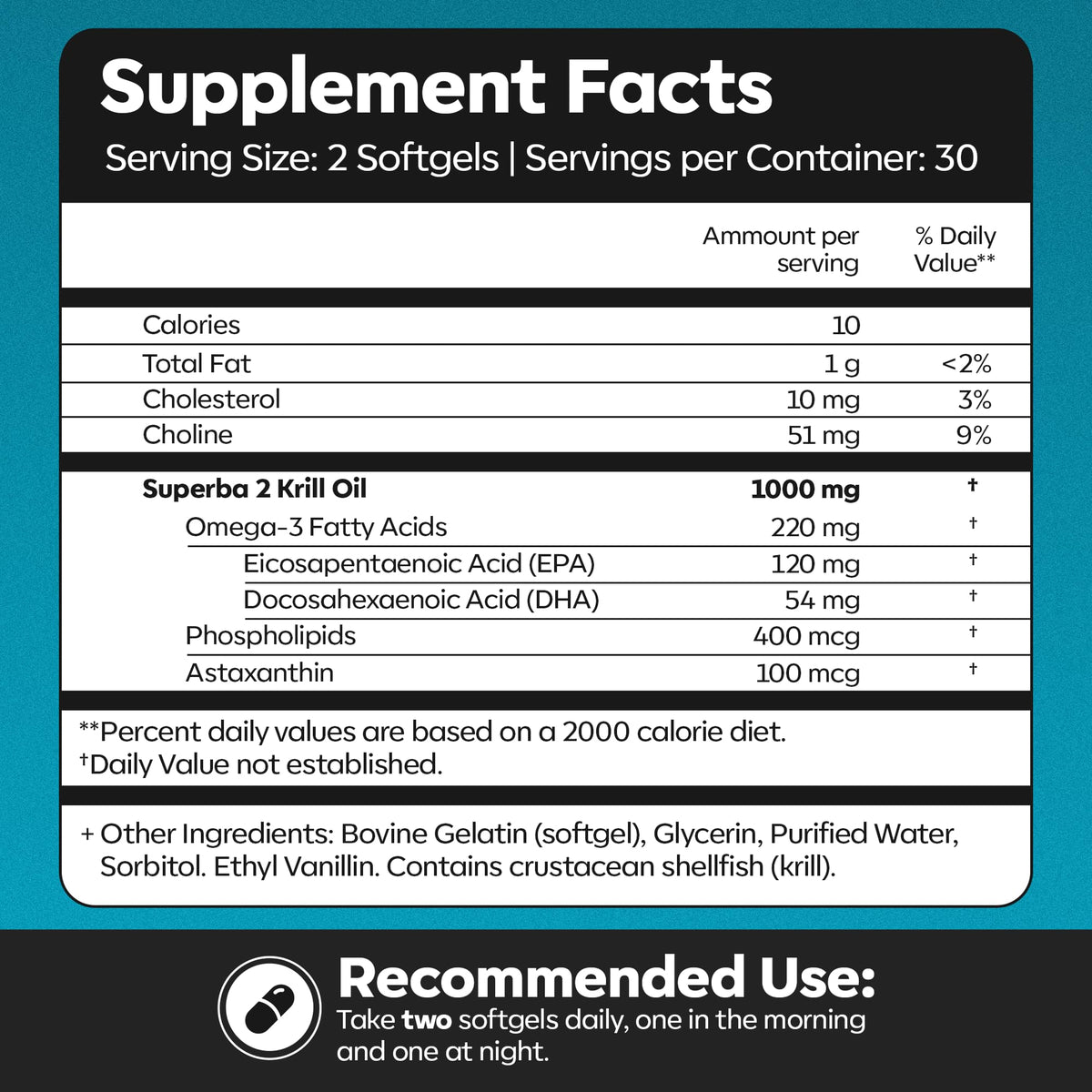 Daiwa Krill Oil 1000mg EPA DHA Omega 3 - 60 Softgels - image 2