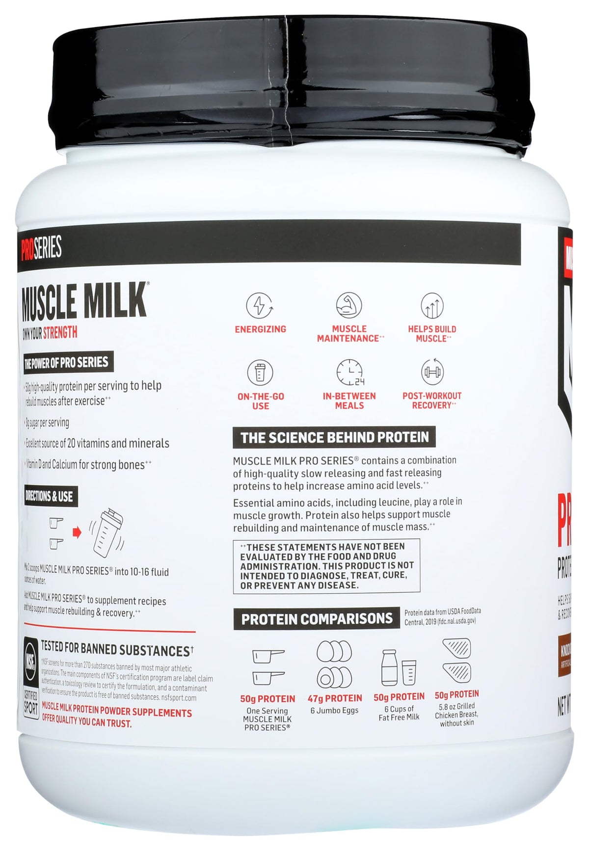 Muscle Milk Pro Series 50 Knockout Chocolate Protein Powder - 2 Pound - image 4