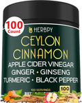 Herbpy Ceylon Cinnamon 6in1 with Apple Cider Vinegar - 100 Capsules