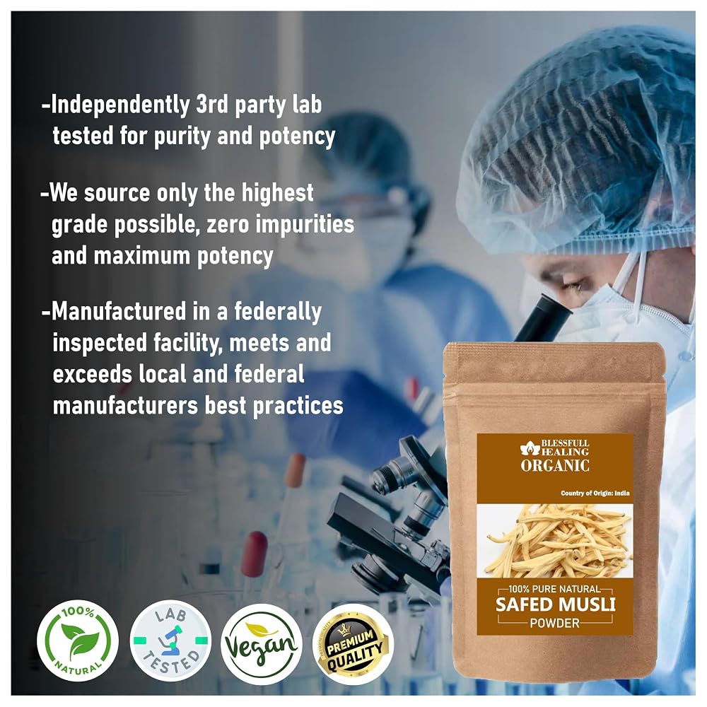 Blessfull Healing Organic Safed Musli Powder - 300g - image 3