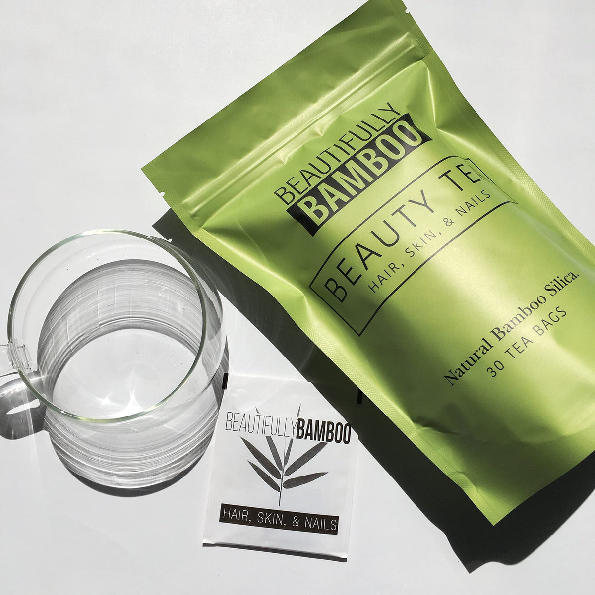 Beautifully Bamboo Silica Rich Bamboo Tea for Hair, Skin, Nails - 30 Bags