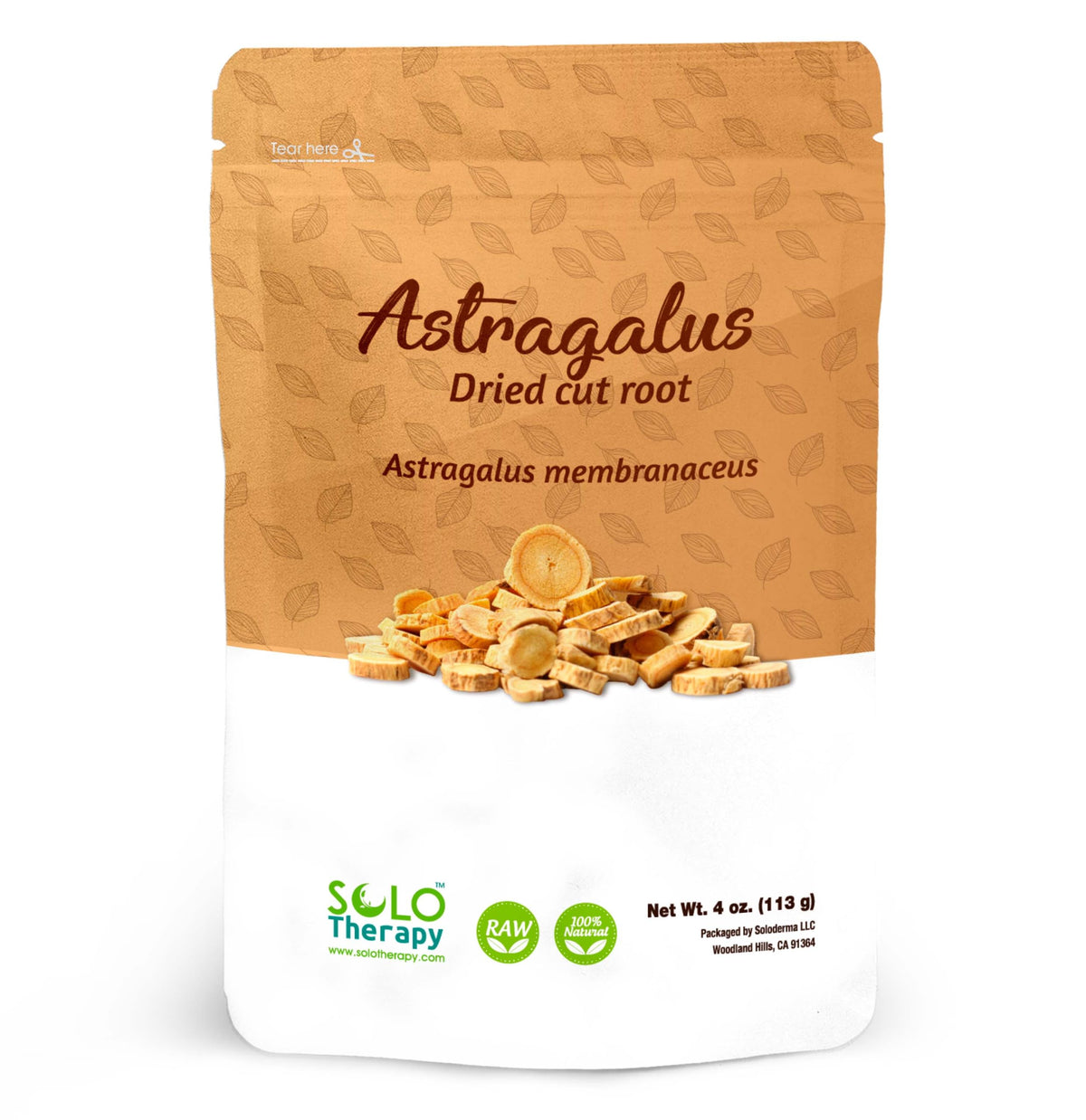 Solo Therapy Astragalus Root Dried Cut - 4 oz.