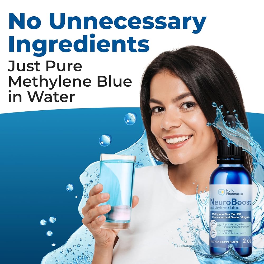 HelloPharmacist Methylene Blue 1% Liquid Brain Support - 2 oz - image 8