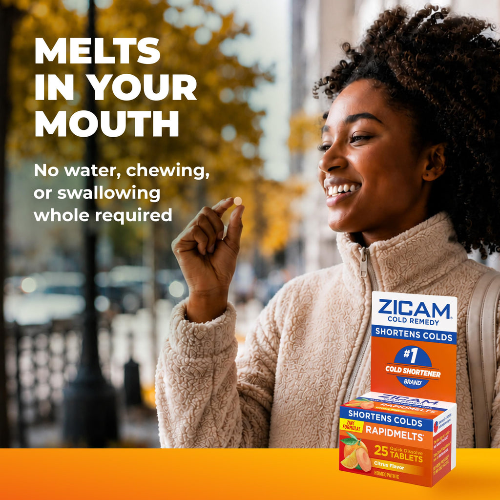 Zicam Cold Remedy RapidMelts Citrus - 25 Tablets - image 3