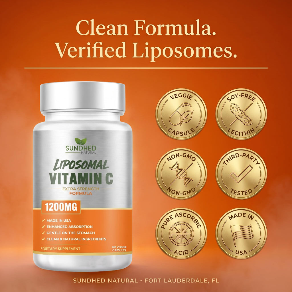 Sundhed Natural Pure Liposomal Vitamin C - 1200mg Immune System