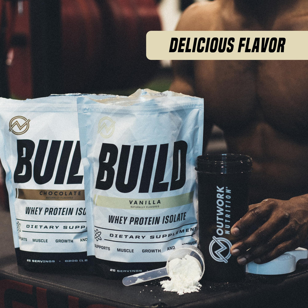 Outwork Nutrition Build Whey Protein Isolate Powder - Low Lactose