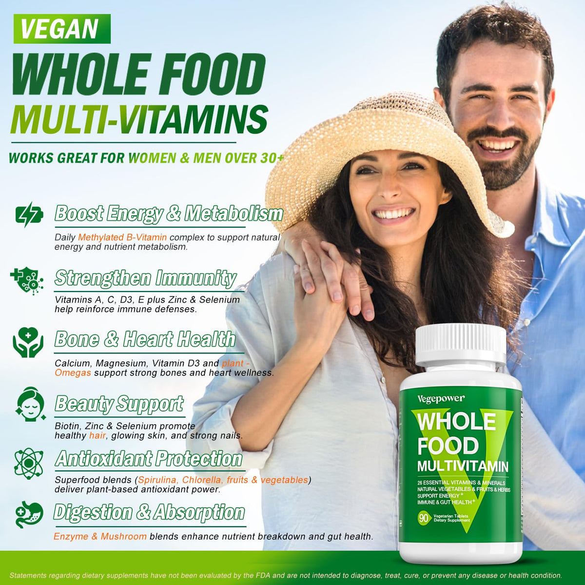 VEGEPOWER Whole Food Multivitamin for Women