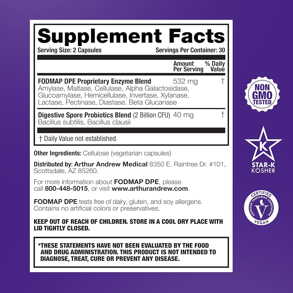 Arthur Andrew Medical, FODMAP DPE, Digestive Enzymes, Capsules - image 8