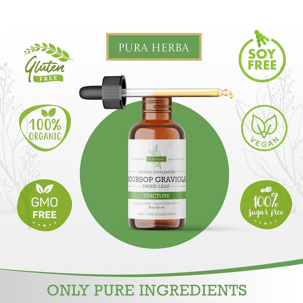 Pura Herba Organic Soursop Extract Tincture - 2 fl oz - image 3