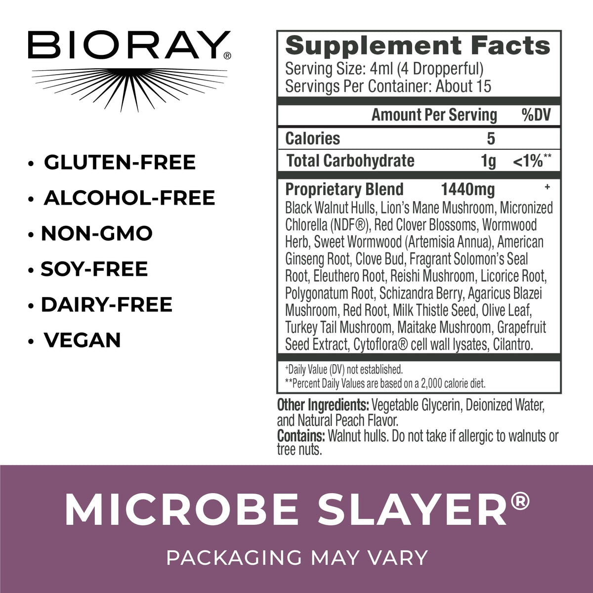 BIORAY Daily Microbe Slayer Digestive Supplement - 2 fl oz - image 2