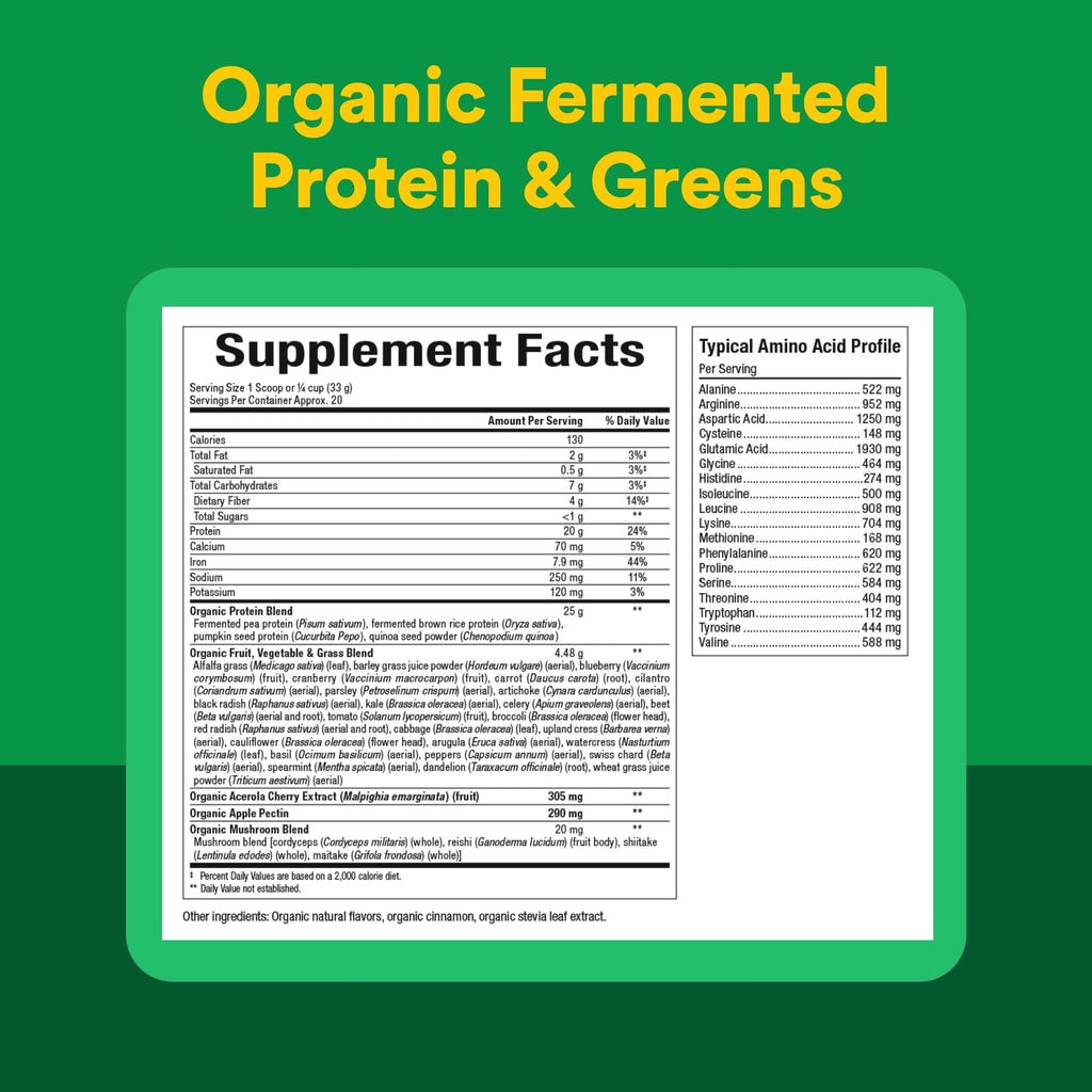 Natural Factors Whole Earth & Sea Organic Protein & Greens Vanilla Chai - image 4