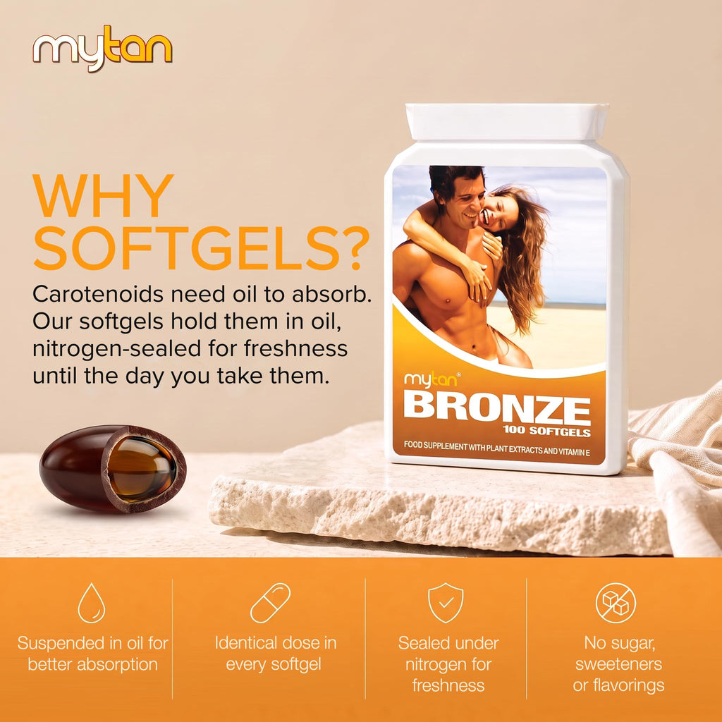 MyTan Bronze Tanning Softgels with Natural Carotenoids - 100 Softgels - image 6