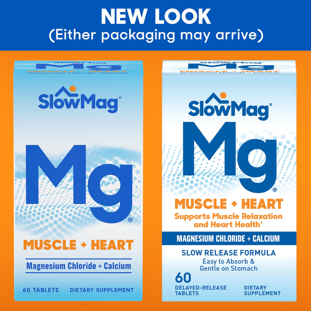 Slow-Mag Muscle + Heart Magnesium Chloride with Calcium - 60 Tablets - image 3