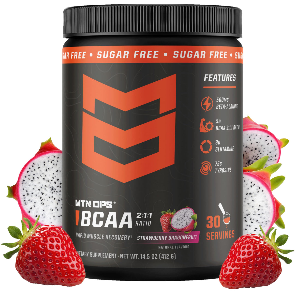 MTN OPS BCAA Powder for Muscle Recovery - 14.1 oz