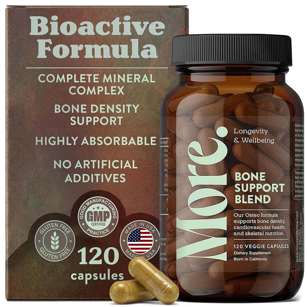 More. Longevity Bone Support Blend Calcium Supplement - 120 Capsules
