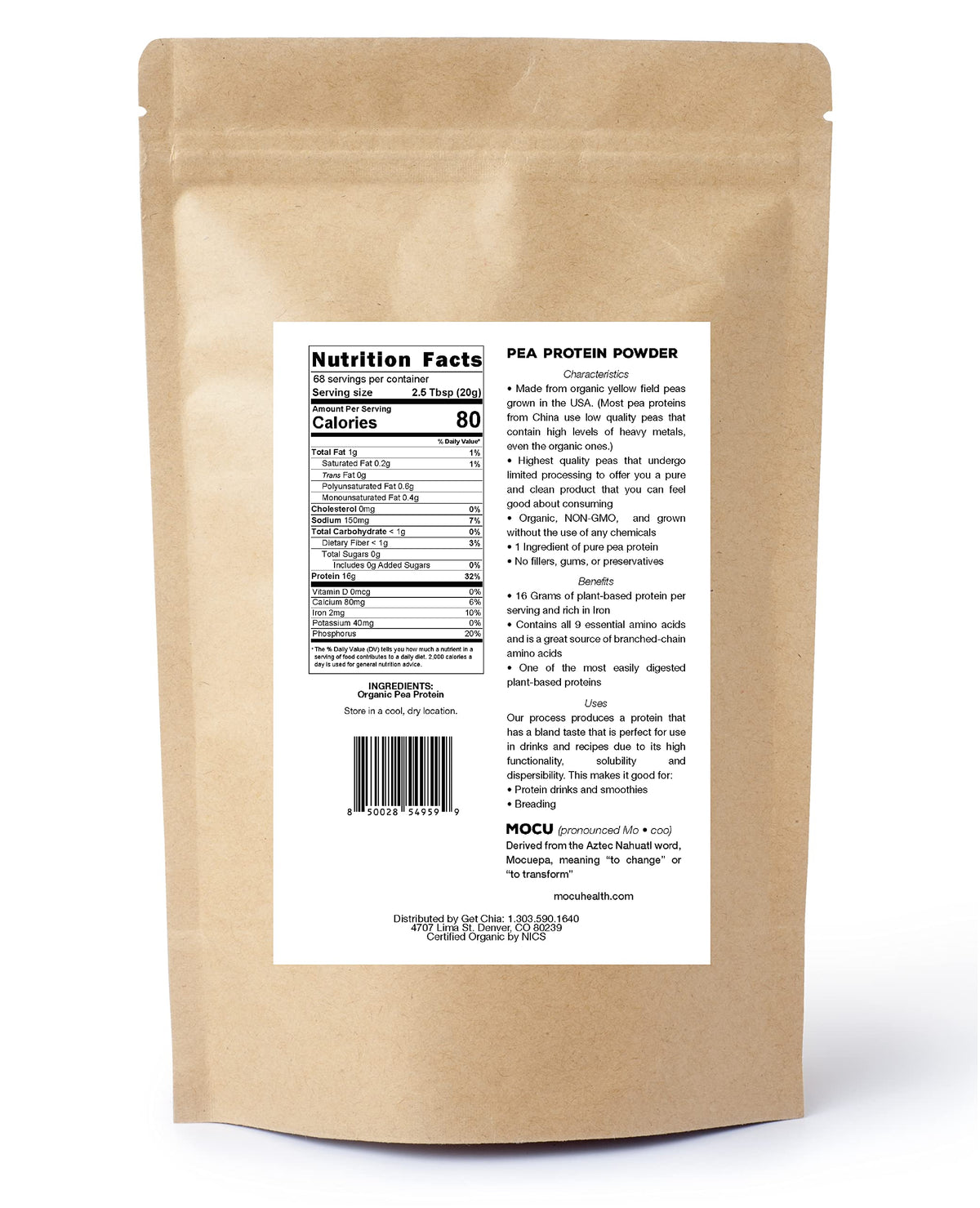Get Chia Certified Organic Pea Protein 80% - 3 lbs - image 4