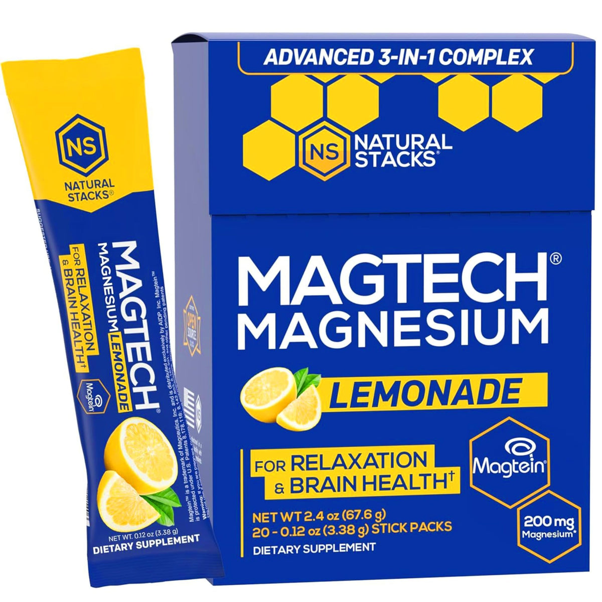 Natural Stacks MagTech Magnesium Complex Drink Mix - 20 Servings