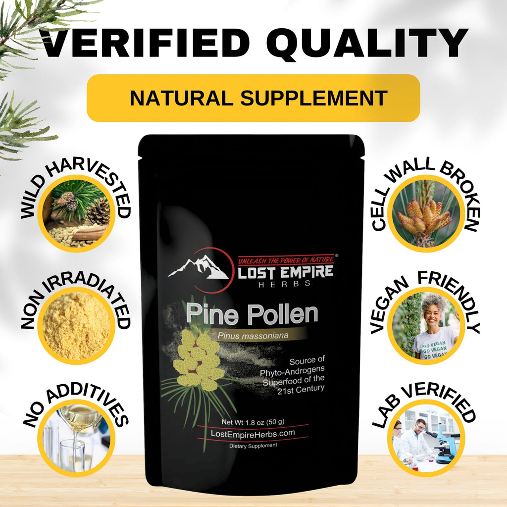 Lost Empire Herbs Pine Pollen Powder Wild Harvested - 50g - image 4