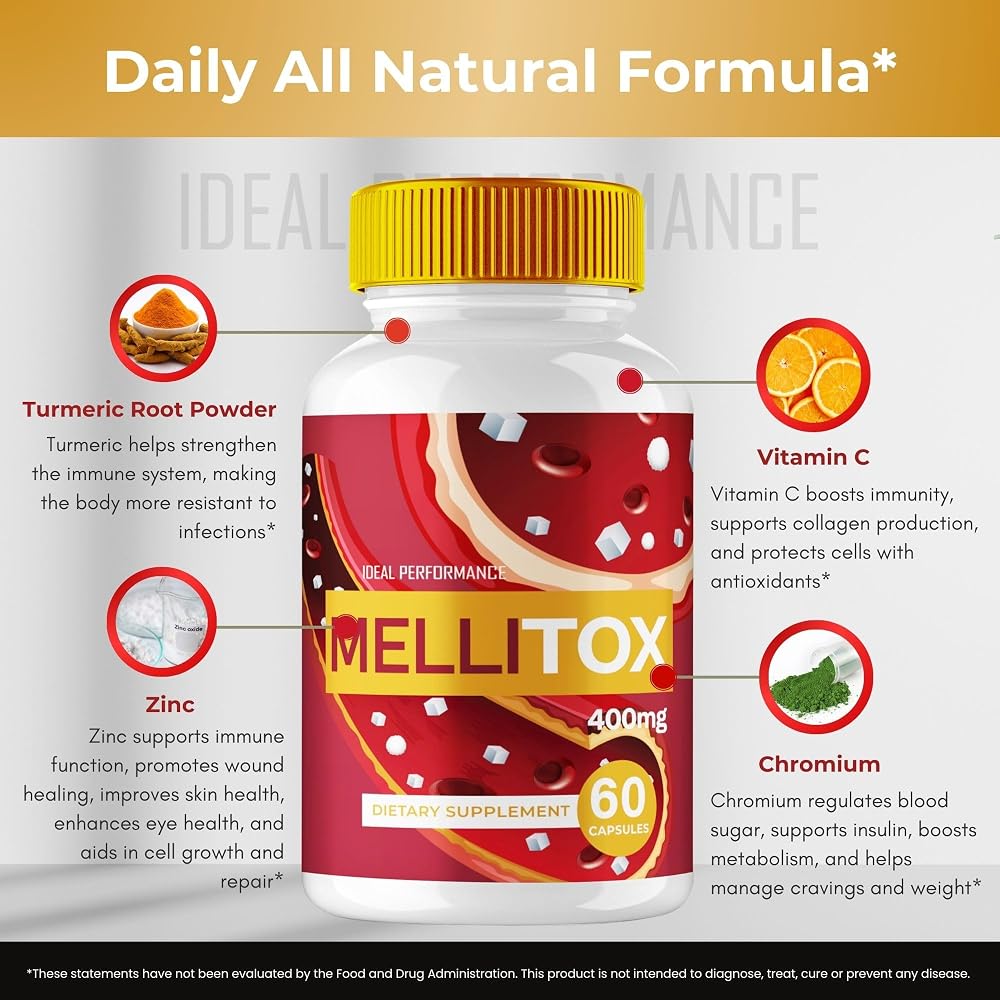 IDEAL PERFORMANCE MelliTox Capsules Overall Health Wellness - 300 Count - image 7