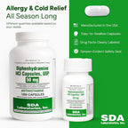 SDA LABORATORIES Diphenhydramine HCl 50mg Capsules - 1000 Count - image 6