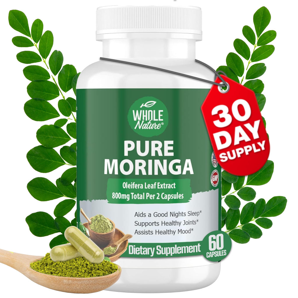Whole Nature Moringa Capsules 800mg Organic Energy - 60 Capsules