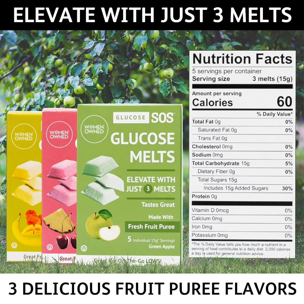 Glucose SOS Melts Fast Acting Dextrose Powder - 10 Packets - image 3