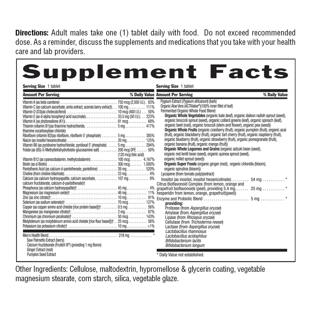Country Life Core Daily-1 Multivitamin for Men with Probiotics - 60 Tablets - image 3