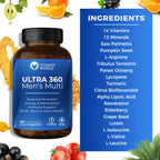 Vitamin World Ultra 360 Multivitamin for Men, Energy & Performance - 180 Caplets - image 5