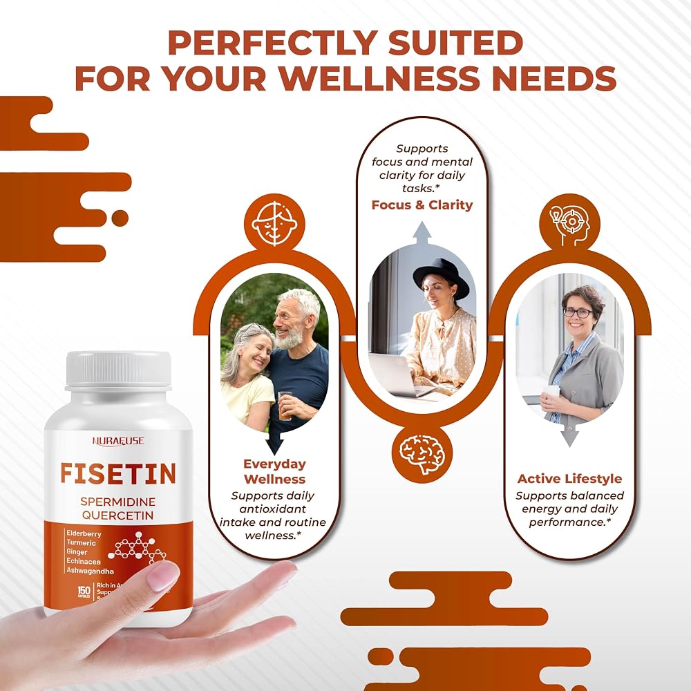 NuraFuse Fisetin 9-in-1 Complex Antioxidant Wellness - 150 Capsules - image 5