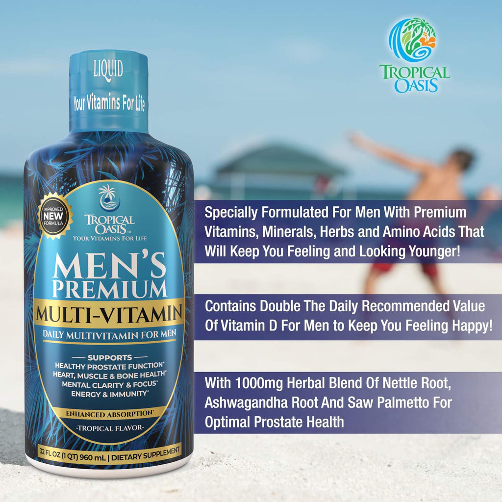 Tropical Oasis Liquid Multivitamin for Men - 32 Fl Oz - image 6