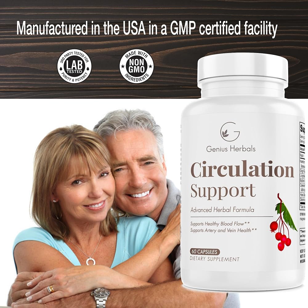 GENIUS HERBALS Circulation Support - 60 Capsules - image 5