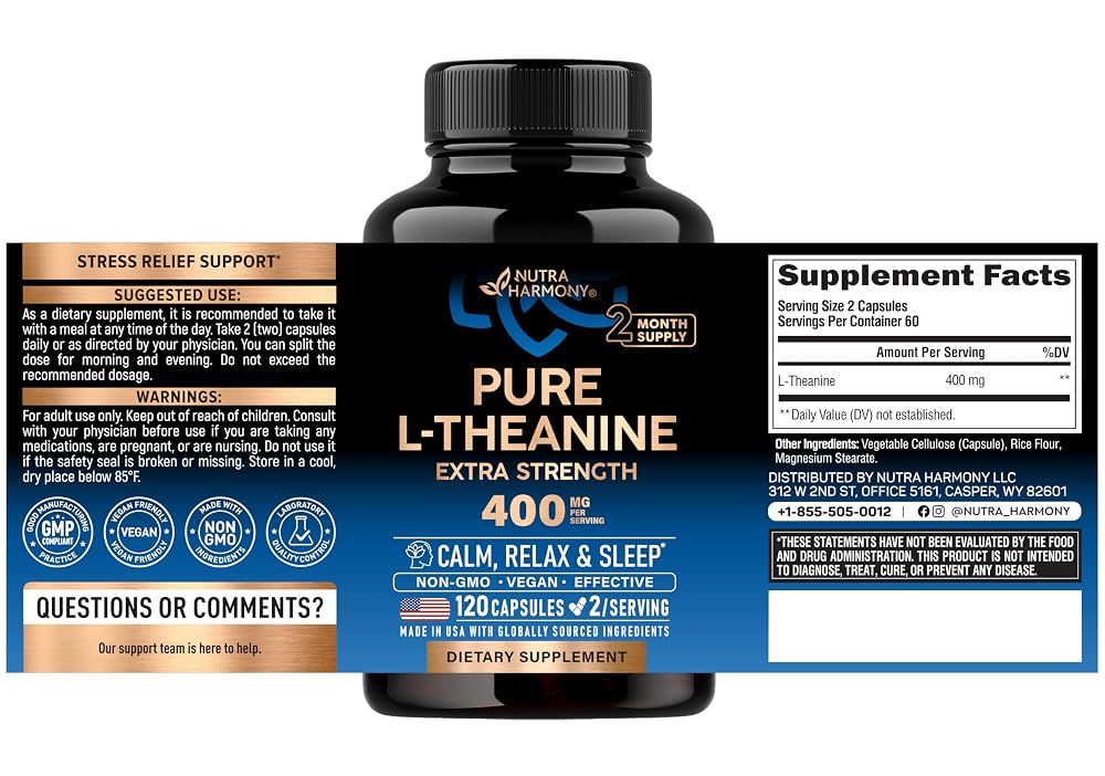 NUTRAHARMONY L Theanine 400 mg
