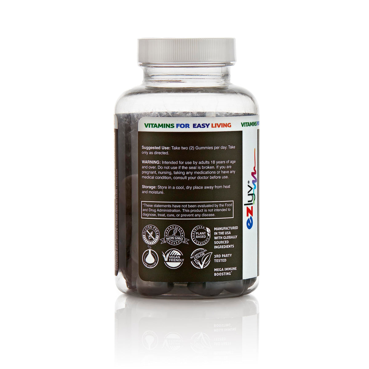 Ezlyv Lions Mane Mushroom Gummies 10-in-1 Blend - 60 Gummies - image 3