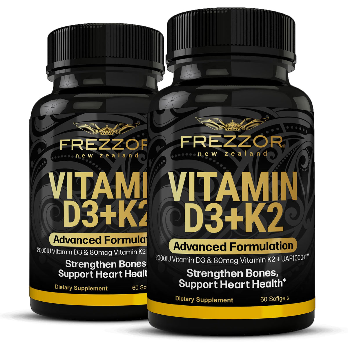 FREZZOR Vitamin D3 and K2 Softgels 2000 IU - 120 Softgels
