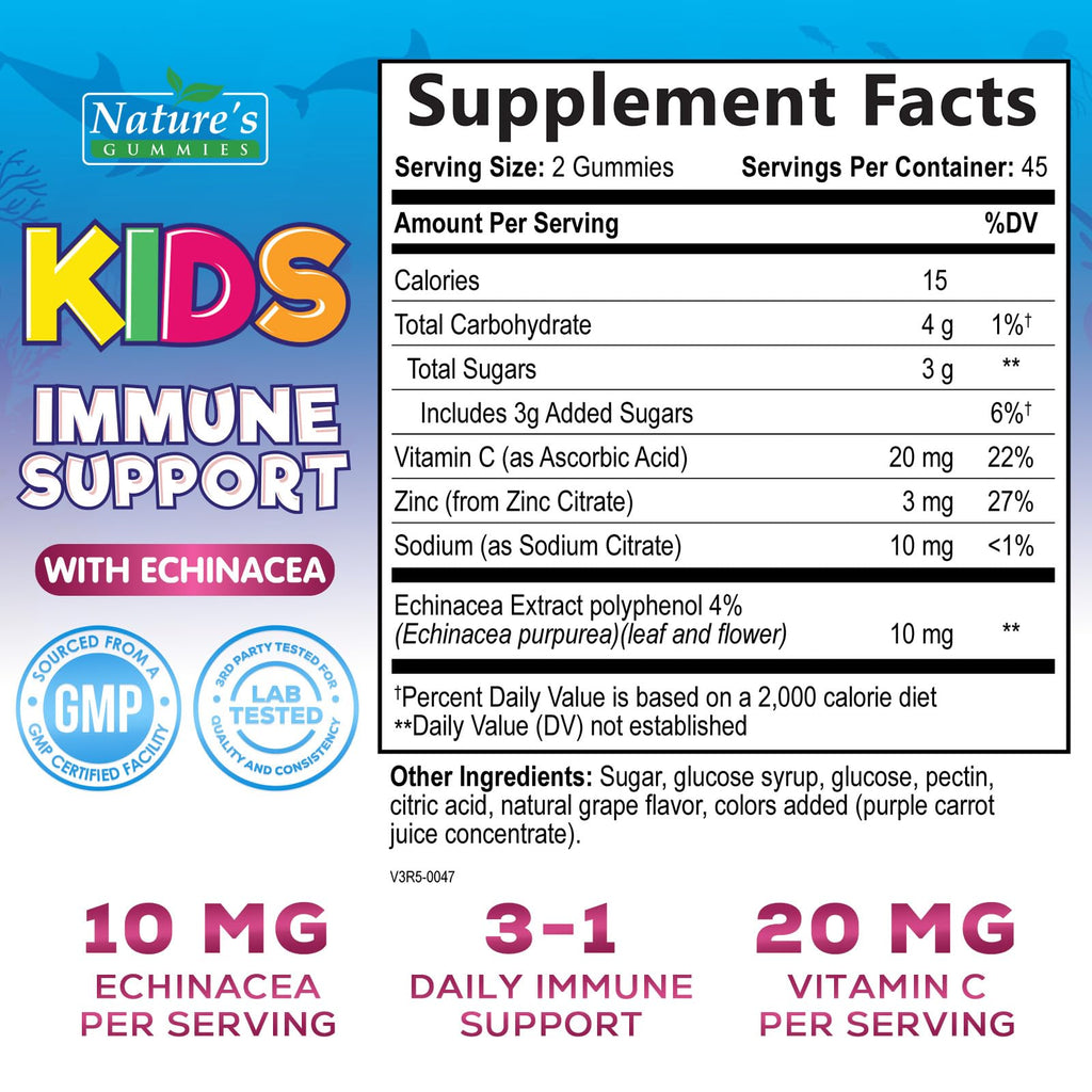Nature's Nutrition Kids Immune Support Gummies - 90 Gummies - image 2