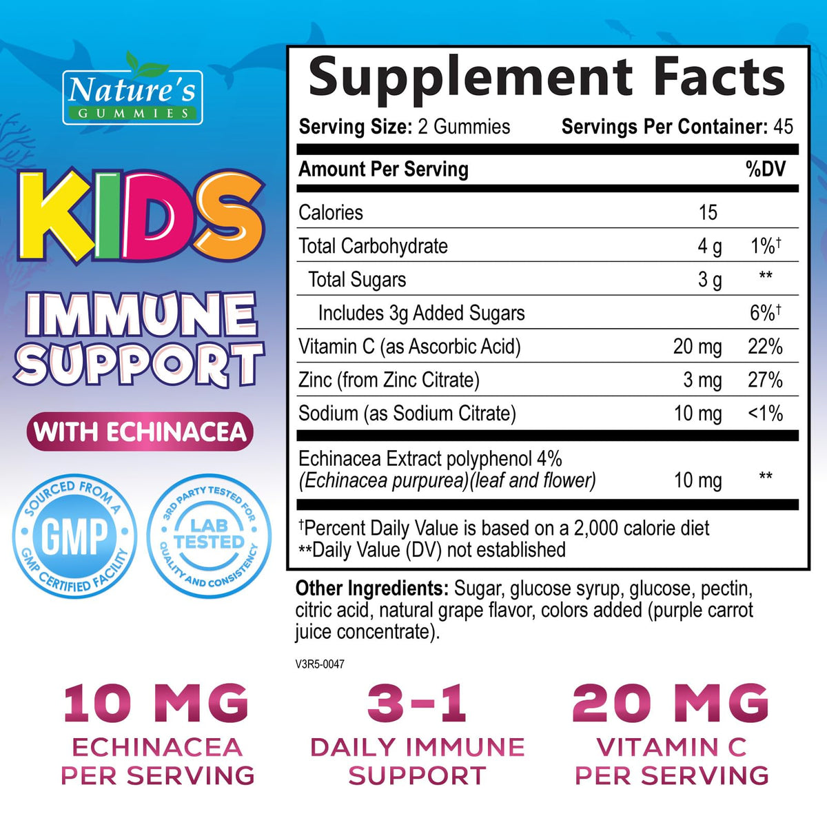 Nature's Nutrition Kids Immune Support Gummies - 90 Gummies - image 2