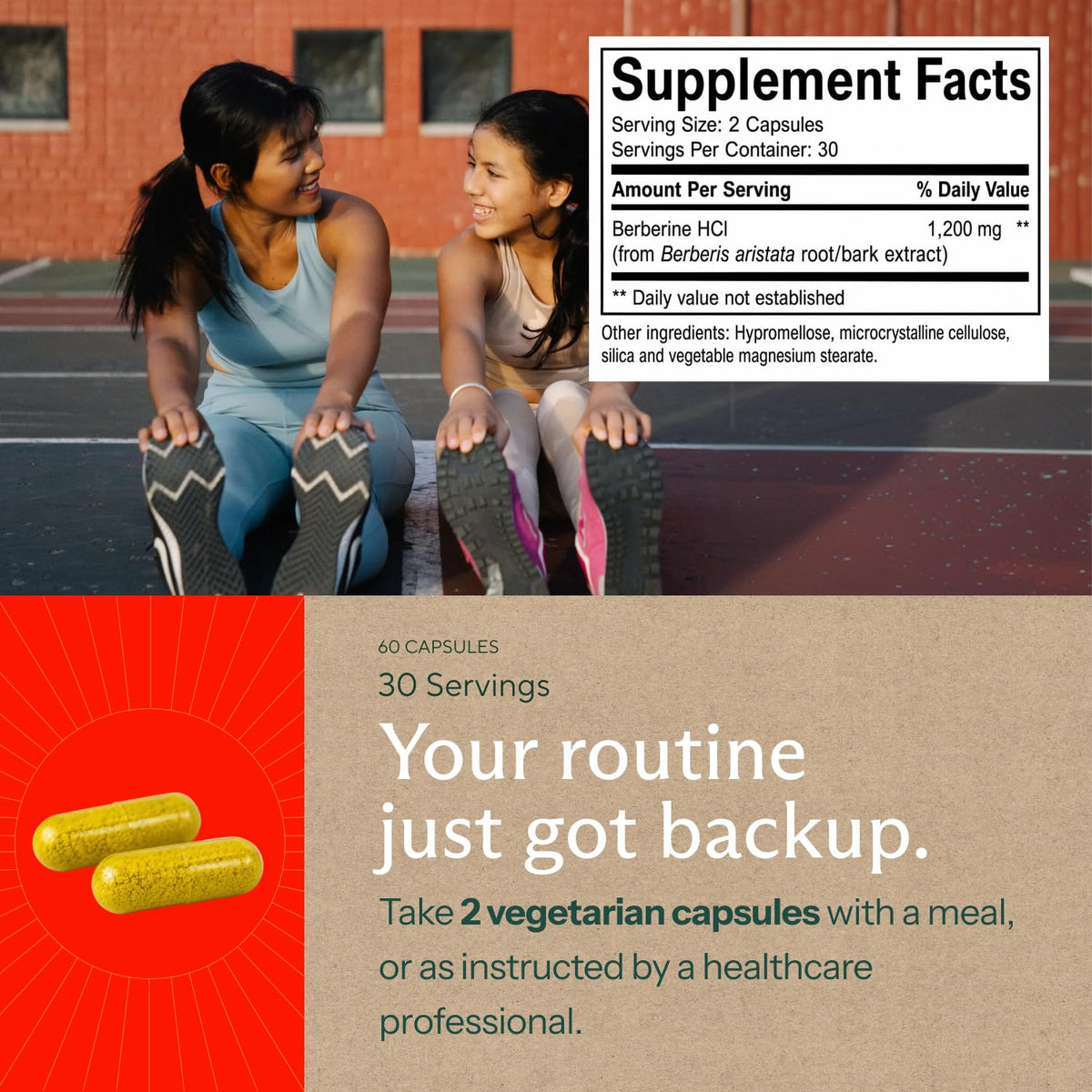 Sunergetic Berberine HCl 1,200 mg Metabolic Support - 60 Capsules - image 3