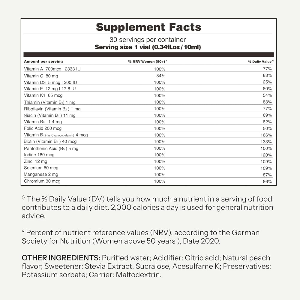 Vitabaum Multivitamin 50+ for Her Liquid Supplement - 30 Vials - image 4