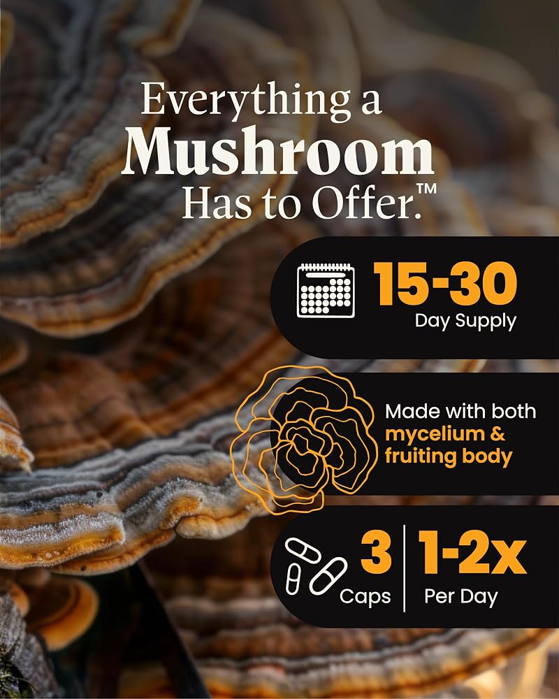 Herb Pharm Mushroom Wellness Turkey Tail & Reishi - 90 Capsules - image 3