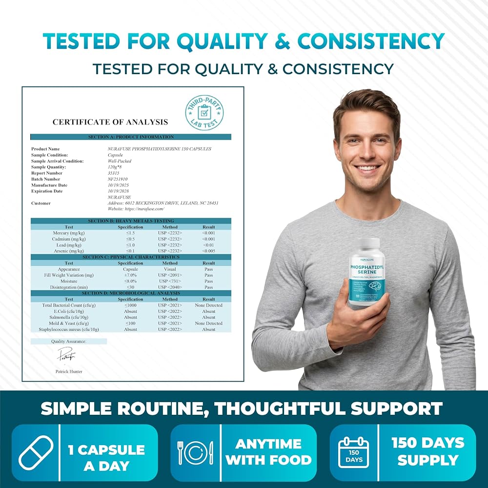 NuraFuse Phosphatidylserine 8-in-1 for Cognitive Wellness - 150 Capsules - image 7