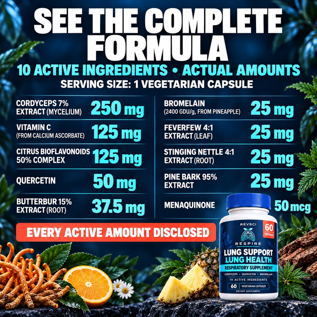 Revolution Science RESPIRE Lung Support Supplement - 60 Vegetarian Capsules - image 6