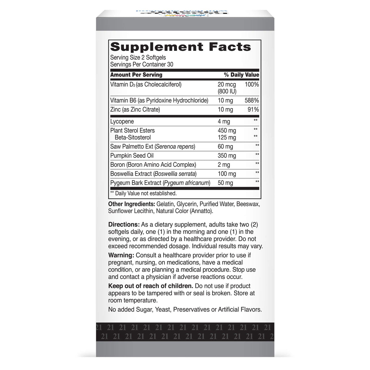 21st Century Prostate Health with Beta-Sitosterol - 60 Softgels - image 6