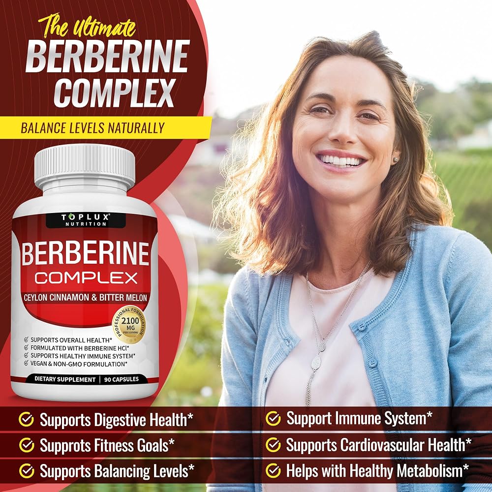 Toplux Berberine with Ceylon Cinnamon & Bitter Melon - 90 Capsules - image 4